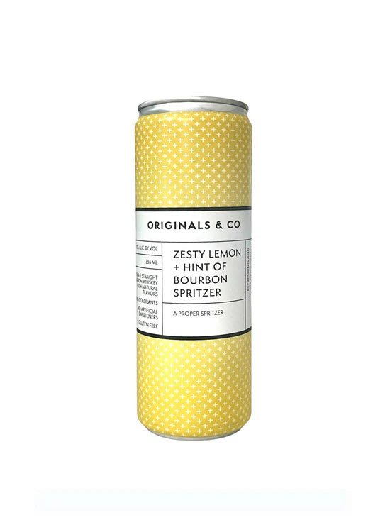 Originals & Co Zesty Lemon + Hint of Bourbon Spritzer 355mL 4/48Pk